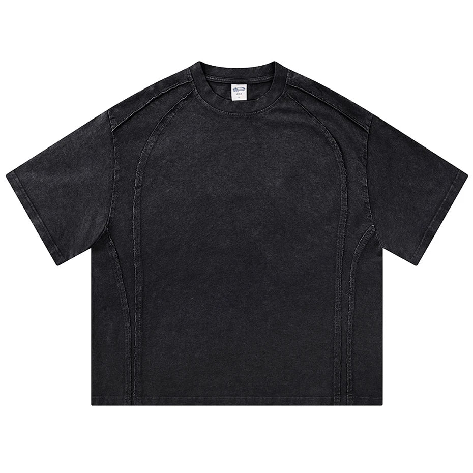 Y2K Vintage Patchwork Oversized T-Shirt — styling shot