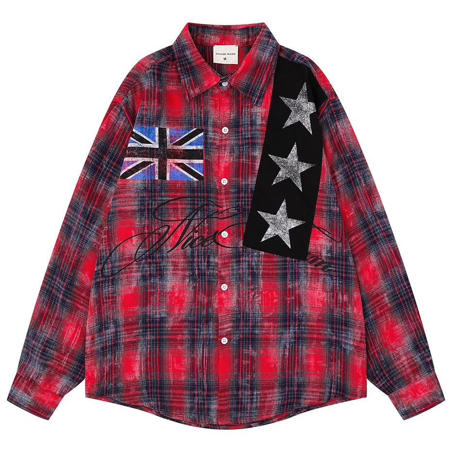 Shirts Vintage Plaid Oversized Shirt — styling shot