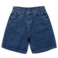 Y2K Blue Loose Denim Shorts — styling shot