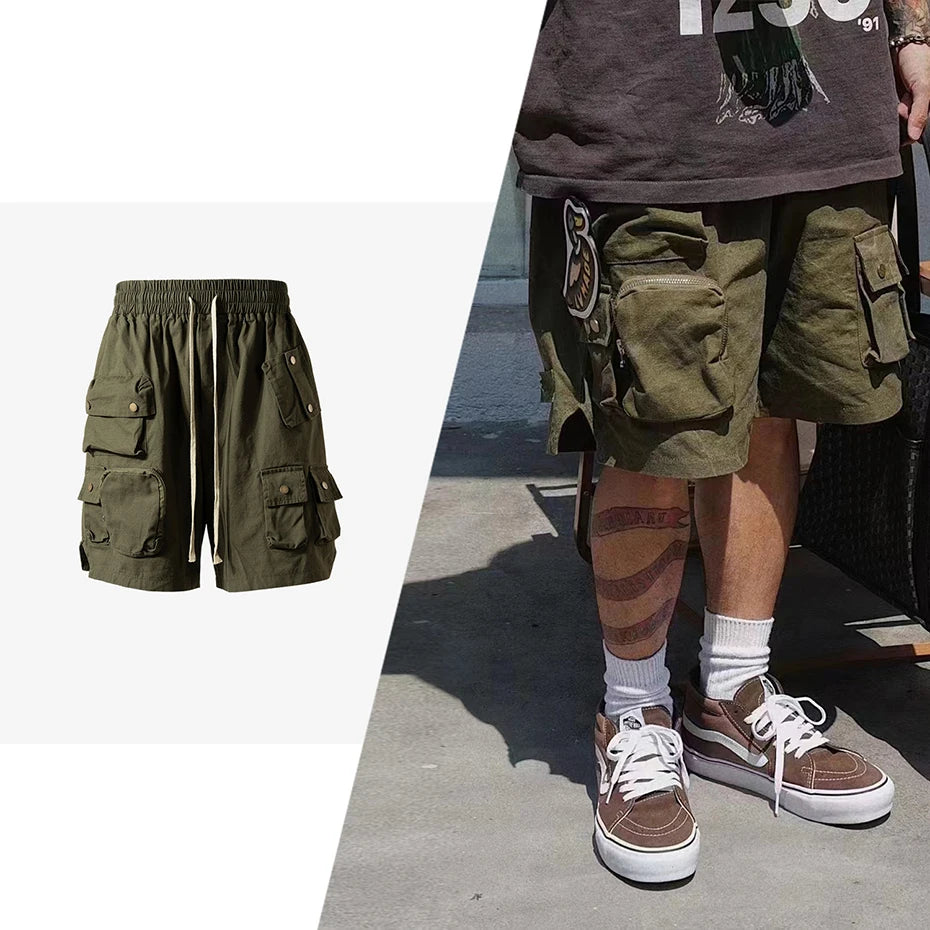 Y2K Cargo Shorts — back view