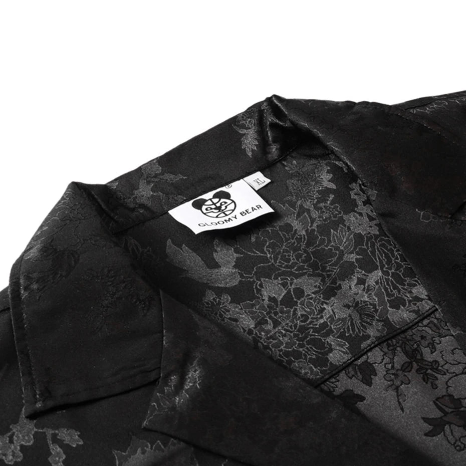 Flower Graphic Loose Shirt — back view