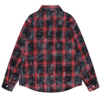 Y2K Vintage Plaid Oversized Shirt — front view