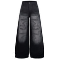 Loose Vintage Black Denim Baggy Jeans — styling shot