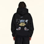 Cartoon Graphic Hoodie — back view