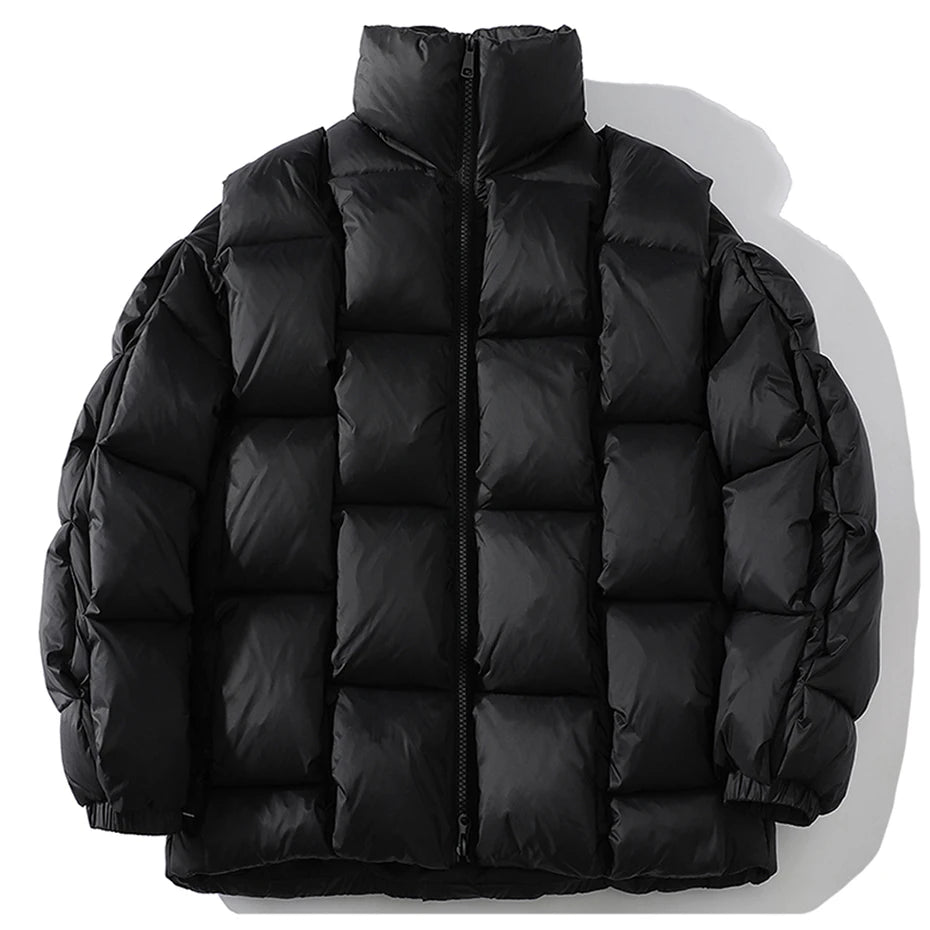 Jackets Padded Loose Puffer Jacket — back view
