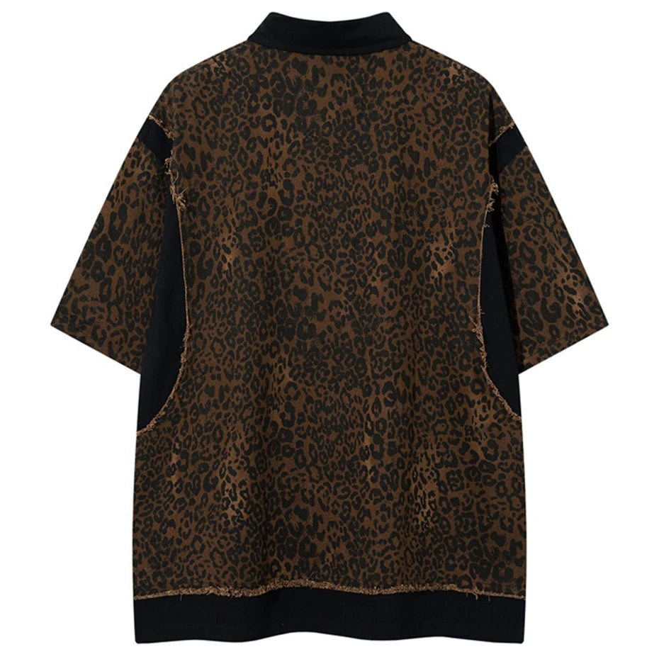 Vintage Leopard Oversized T-Shirt — detail shot