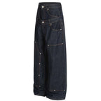 Blue Denim Baggy Jeans — front view