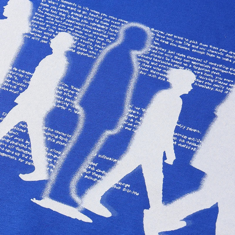 Black Shadow Graphic T-Shirt — fabric close-up