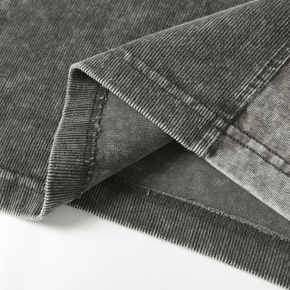 Tee Vintage Patchwork Oversized T-Shirt — fabric close-up