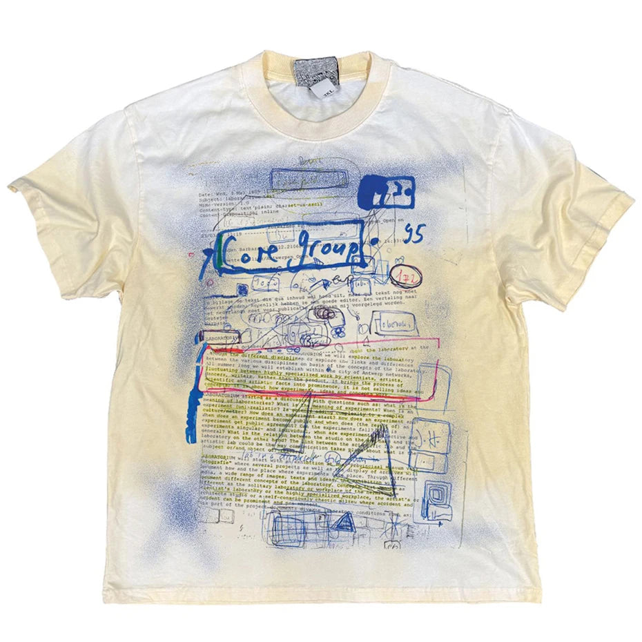 Y2K Tie Dye Graphic Oversized T-Shirt — fit shot