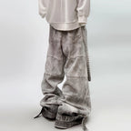 Vintage Denim Baggy Ripped Jeans — fit shot