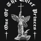 Black Cross Angel Graphic T-Shirt — fit shot
