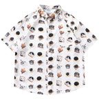Cat Print Loose Shirt — styling shot