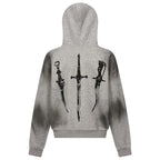 Y2K Hooded Fur Oversized Jacket — front view