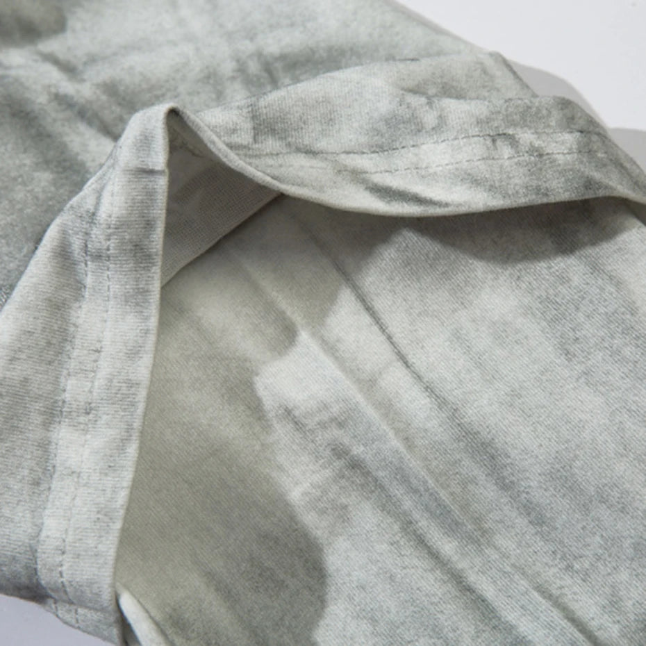 Vintage Washed Oversized Long Sleeve Tee — fabric close-up
