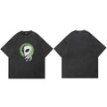 Retro Black Alien Washed T-Shirt — side view