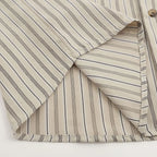 Vintage Striped Loose Shirt — fabric close-up