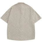 Vintage Striped Loose Shirt — front view