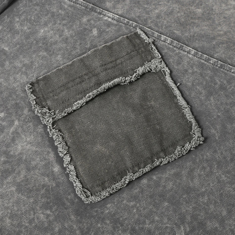 Fake Vintage Patchwork Oversized T-Shirt — fit shot
