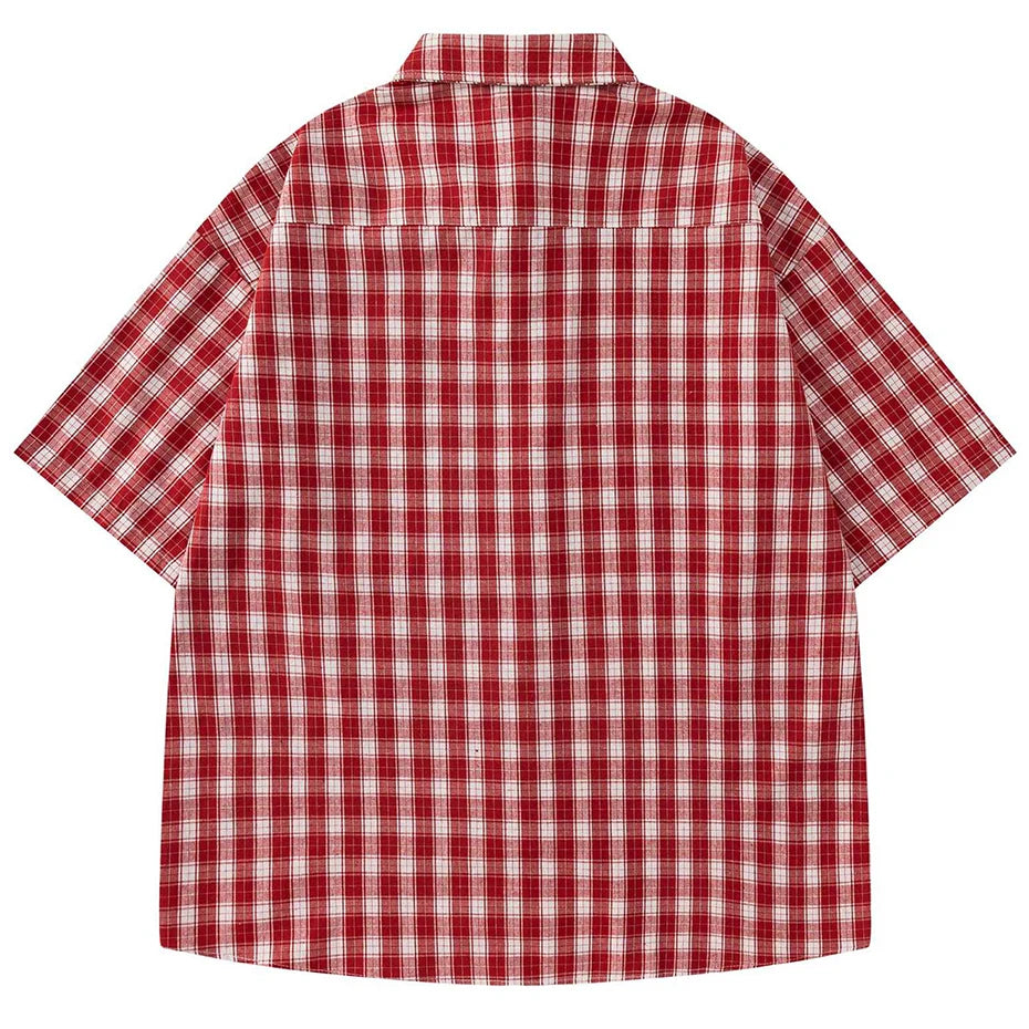 Plaid Oversized Varsity Jacket — detail shot