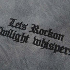 Vintage Letter Ripped Oversized T-Shirt — detail shot