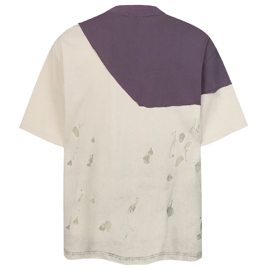 Vintage Color Block Oversized T-Shirt — detail shot