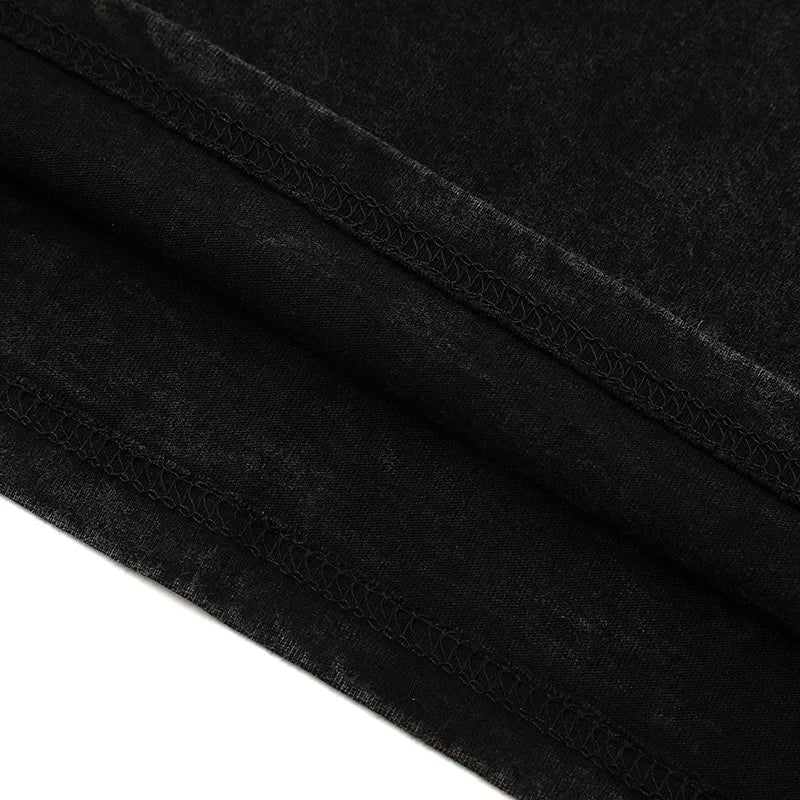 Black Cross Graphic Oversized T-Shirt — fit shot