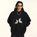 Cats Print Hoodie — front view