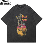Dark Black Faded T-Shirt — front view