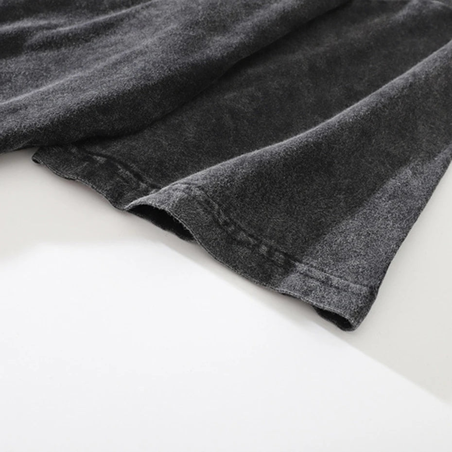 Vintage Print Oversized T-Shirt — fabric close-up