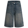 Vintage Loose Denim Shorts — fabric close-up