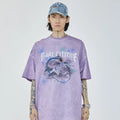 Robot Girl Print Loose T-Shirt — front view