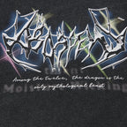 Retro Black Letter Washed T-Shirt — detail shot