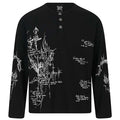 Vintage Black Oversized Long Sleeve Tee — back view