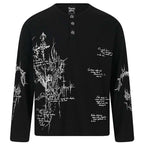 Vintage Black Oversized Long Sleeve Tee — back view