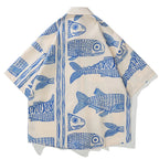 Vintage Print Loose Shirt — front view