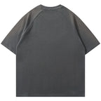 Punk Patchwork Oversized T-Shirt — detail shot
