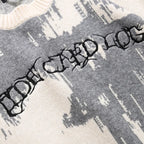 Black Embroidered Knit Sweater — detail shot