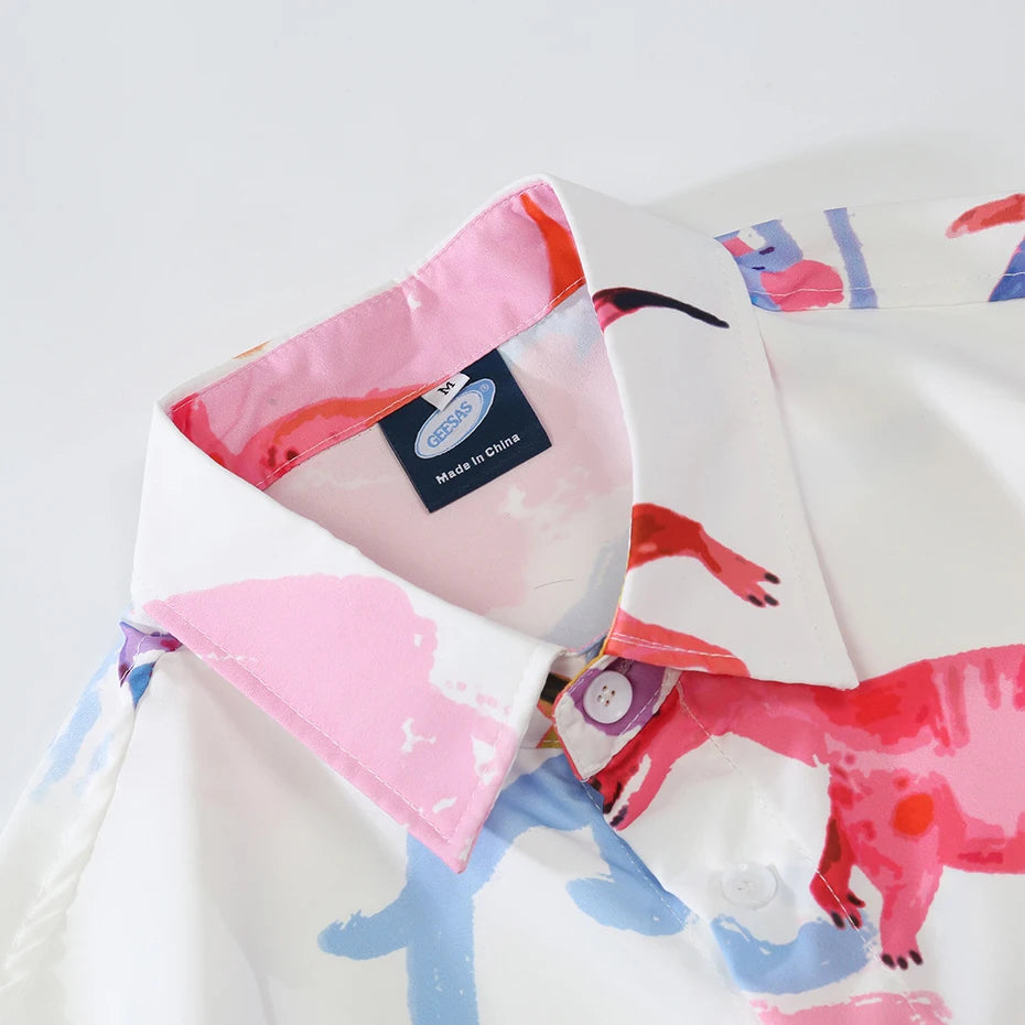 Graphic Loose Shirt — back view