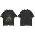 Print Black Doberman Dog Faded T-Shirt — fit shot