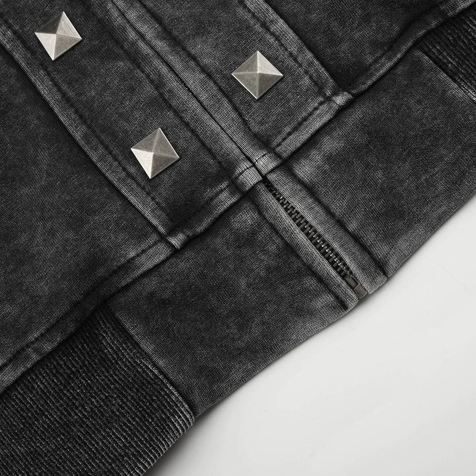 Punk Oversized Jacket — fabric close-up