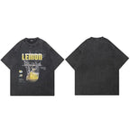 Emo Retro Black Washed T-Shirt — side view