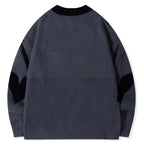 Y2K Graphic Knit Oversized Sweater — front view