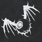 Black Skeleton Devil Washed T-Shirt — back view