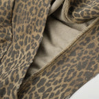 Vintage Leopard Hooded Oversized Jacket — fit shot