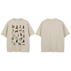 White Cats Graphic T-Shirt — side view