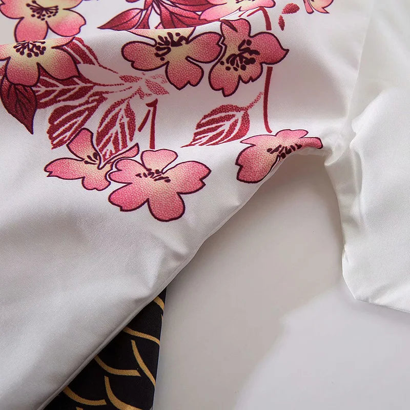 Koi Print Loose Jacket — front view