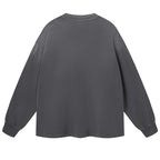Black Vintage Oversized Long Sleeve Tee — front view