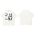 Tshirt Y2K White Anime Cartoon Graphic T-Shirt — fit shot