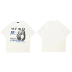 Tshirt Y2K White Anime Cartoon Graphic T-Shirt — fit shot